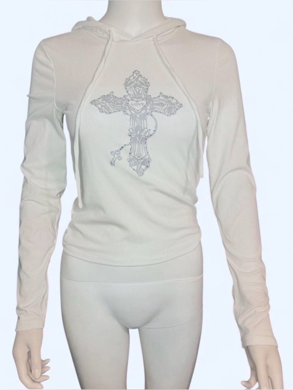 Just Polly Cross embroidered long sleeve